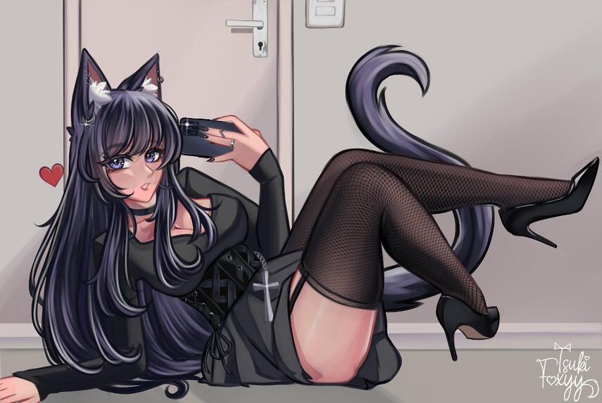 Goth Cat Girl Goth Cat Girl
